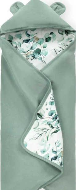 Hauck Babydecke »Baby Einschlagdecke, Snuggle N Dream leaves Mint/grün« Baby Einschlagdecke mit Kapuze