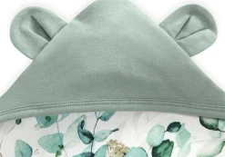 Hauck Babydecke »Baby Einschlagdecke, Snuggle N Dream leaves Mint/grün« Baby Einschlagdecke mit Kapuze