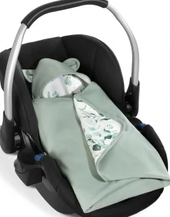 Hauck Babydecke »Baby Einschlagdecke, Snuggle N Dream leaves Mint/grün« Baby Einschlagdecke mit Kapuze