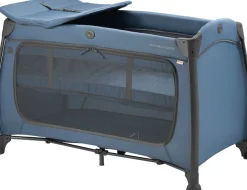 Hauck Baby-Reisebett »Play N Relax Center, dark blue« inkl. Neugeboreneneinhang, Wickelmulde, Ausstieg, Räder