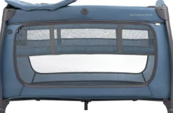 Hauck Baby-Reisebett »Play N Relax Center, dark blue« inkl. Neugeboreneneinhang, Wickelmulde, Ausstieg, Räder