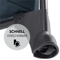 Hauck Baby-Reisebett »Play N Relax Center, dark blue« inkl. Neugeboreneneinhang, Wickelmulde, Ausstieg, Räder