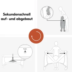 Hauck Baby-Reisebett »Sleep N Easyfold« Vorderausstieg; inkl. Transporttasche