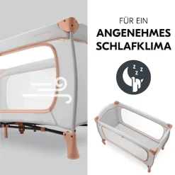 Hauck Baby-Reisebett »Sleep N Play Go Plus, Dusty Cork« mit integrierten Rädern; Vorderausstieg