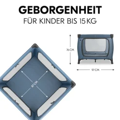 Hauck Baby-Reisebett »Sleep N Play SQ, Set dark blue« inklusive Schaumstoff-Matratze