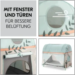 Hauck Bettzelt »Travel Bed Cover, Plants« Ergänzung für hauck Reisebetten (120 x 60 cm) mit seitlicher Öffnung