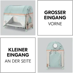 Hauck Bettzelt »Travel Bed Cover, Plants« Ergänzung für hauck Reisebetten (120 x 60 cm) mit seitlicher Öffnung