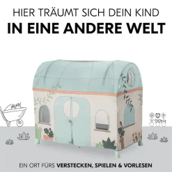 Hauck Bettzelt »Travel Bed Cover, Plants« Ergänzung für hauck Reisebetten (120 x 60 cm) mit seitlicher Öffnung