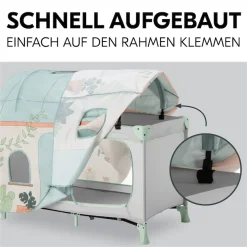Hauck Bettzelt »Travel Bed Cover, Plants« Ergänzung für hauck Reisebetten (120 x 60 cm) mit seitlicher Öffnung