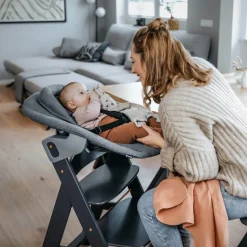 Hauck Hochstuhl »Alpha Newborn Set Plus, Dark Grey« () mit Newborn Aufsatz
