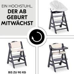 Hauck Hochstuhl »Beta+« () mit Holzrädern