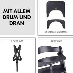 Hauck Hochstuhl »Beta+« () mit Holzrädern