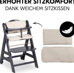 Hauck Hochstuhl »Beta+« () mit Holzrädern
