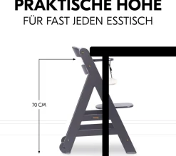 Hauck Hochstuhl »Beta+« () mit Holzrädern