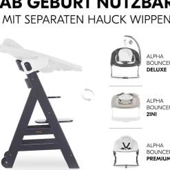 Hauck Hochstuhl »Beta+« () mit Holzrädern