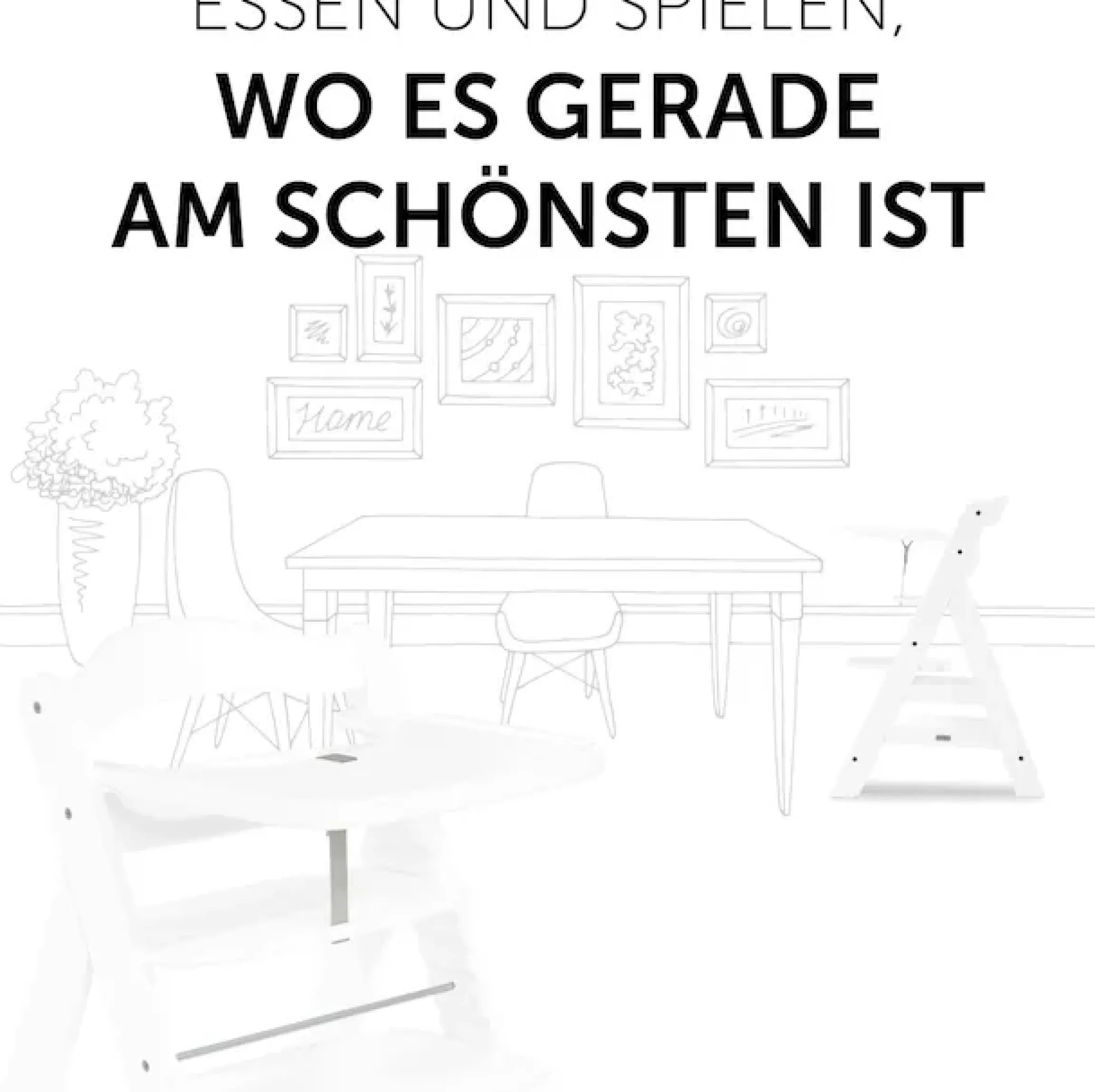 Hauck Hochstuhltablett »Alpha Wooden Tray Essbrett, white« für Hochstühle Alpha+ und Alpha+ Select