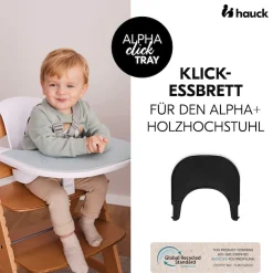 Hauck Hochstuhltablett »Alpha Click Tray, Black« aus recyceltem Material