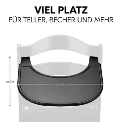 Hauck Hochstuhltablett »Alpha Click Tray, Black« aus recyceltem Material