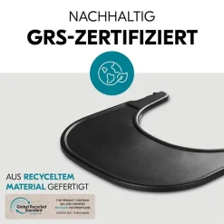 Hauck Hochstuhltablett »Alpha Click Tray, Black« aus recyceltem Material