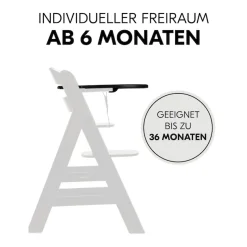 Hauck Hochstuhltablett »Alpha Click Tray, Black« aus recyceltem Material