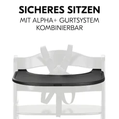 Hauck Hochstuhltablett »Alpha Click Tray, Black« aus recyceltem Material