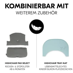 Hauck Hochstuhltablett »Alpha Click Tray, Black« aus recyceltem Material