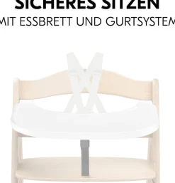 Hauck Hochstuhltablett »Arketa Click Tray, White« aus recyceltem Material
