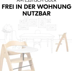 Hauck Hochstuhltablett »Arketa Click Tray, White« aus recyceltem Material