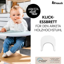 Hauck Hochstuhltablett »Arketa Click Tray, White« aus recyceltem Material