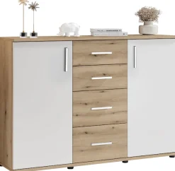 HBZ Kommode »BC-Drift-2, Sideboard Stellmaß 120x84x35 cm« 1 Stk. tlg. Sideboard mit 2 Türen, 4 Schubkästen, 2 Einlegeböden