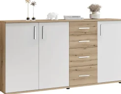 HBZ Kommode »BC-Drift-2, Sideboard Stellmaß BxHxT 160x84x35 cm« 1 Stk. tlg. Sideboard mit 3 Türen und 4 Schubkästen, 2 Einlegeböden
