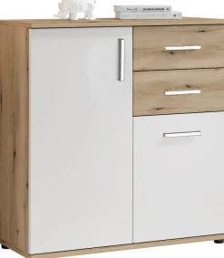 HBZ Kommode »BC-Drift-2, Universalschrank Stellmaß BxHxT 80x84x35 cm« 1 Stk. tlg. Kommode mit 2 Türen, 2 Schubkästen, 1 Einlegeboden