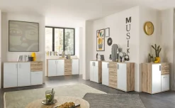 HBZ Kommode »BC-Drift-2, Universalschrank Stellmaß BxHxT 80x84x35 cm« 1 Stk. tlg. Kommode mit 2 Türen, 2 Schubkästen, 1 Einlegeboden