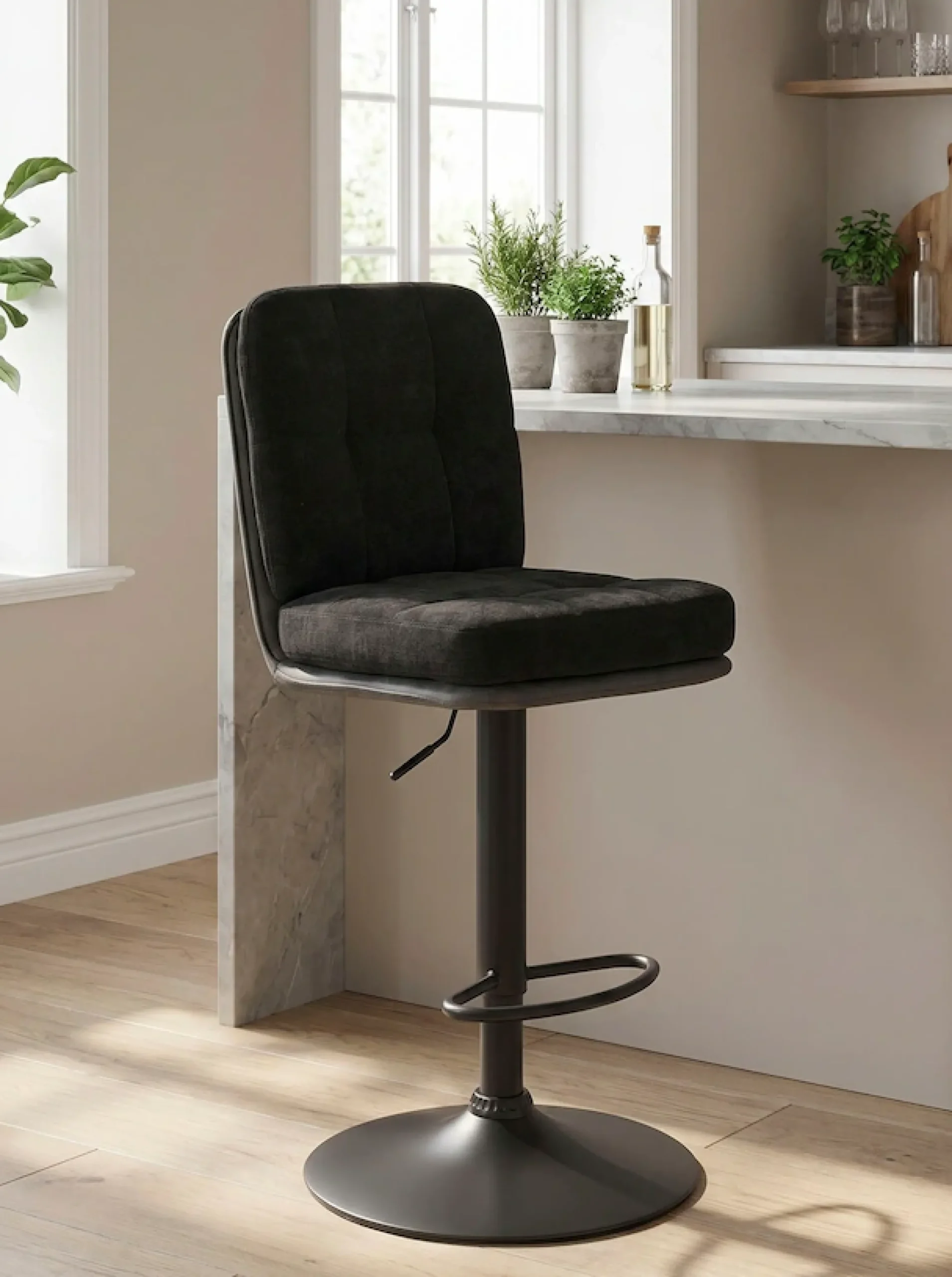HELA Barhocker »VILA« Set, 2 Stk. tlg. 360° drehbar, höhenverstellbar, Materialkombi