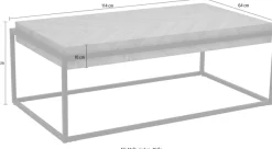 HELA Couchtisch »CARLOS« 1 Stk. tlg. Tischplatte 100 mm stark