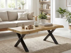 HELA Couchtisch »GERD« Baumkantenoptik, Breite 110 cm