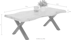 HELA Couchtisch »GERD« Baumkantenoptik, Breite 110 cm