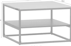 HELA Couchtisch »HUGO« 1 Stk. tlg. Couchtisch; quadratisch; Sintered Stone; Ablageboden