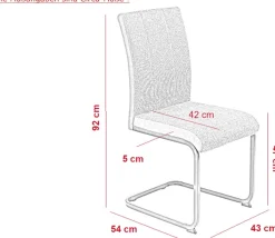 HELA Essgruppe »BERKEL« 4 Stk. tlg. Synchronauszug;Säulentisch;beidseitig montierbar;Schwinger