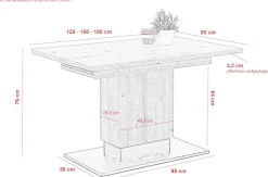 HELA Essgruppe »BERKEL« 4 Stk. tlg. Synchronauszug;Säulentisch;beidseitig montierbar;Schwinger