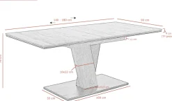 HELA Essgruppe »EBRO« Set, 5 Stk. tlg. Mit Synchronauszug, Vierfußstuhl XL Sitzbreite, Federkorb, Griff