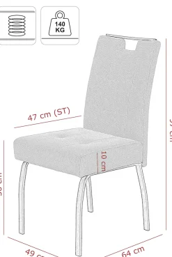 HELA Essgruppe »EBRO« Set, 5 Stk. tlg. Mit Synchronauszug, Vierfußstuhl XL Sitzbreite, Federkorb, Griff