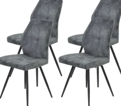 HELA Essgruppe »ELBE« Set, 5 tlg. tlg. Essgruppe, Säulentisch, 4-Fußstuhl 360° drehbar, Vintage Optik