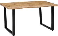 HELA Essgruppe »GISELLE Esszimmer, Essgruppe, Sitzgruppe« Set, 5er Set, Tisch plus 4 Stühle, 5 Stk. tlg. Esstisch U-Gestell Metall, Tischplatte mit Baumkante, OTTOs Choice