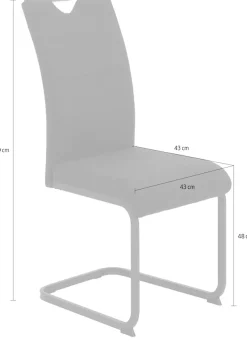 HELA Essgruppe »GISELLE Esszimmer, Essgruppe, Sitzgruppe« Set, 5er Set, Tisch plus 4 Stühle, 5 Stk. tlg. Esstisch U-Gestell Metall, Tischplatte mit Baumkante, OTTOs Choice