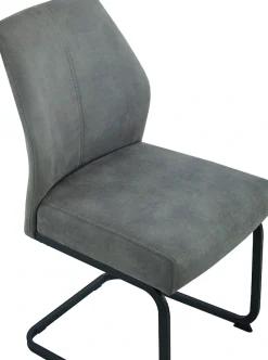 HELA Essgruppe »ILLER Tisch 140x90 cm« Set, 5 tlg. 5tlg., Baumkante 46mm, X-Gestell, Schwingstuhl, Federkorb