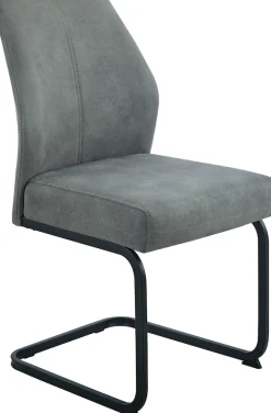HELA Essgruppe »ILLER Tisch 140x90 cm« Set, 5 tlg. 5tlg., Baumkante 46mm, X-Gestell, Schwingstuhl, Federkorb