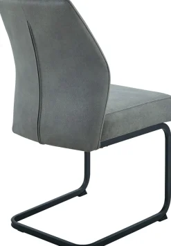 HELA Essgruppe »ILLER Tisch 140x90 cm« Set, 5 tlg. 5tlg., Baumkante 46mm, X-Gestell, Schwingstuhl, Federkorb