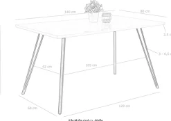 HELA Essgruppe »Jenn« 5 Stk. tlg. Tisch Hochglanz , 4 Stühle BESTSELLER, Esszimmer Gruppe