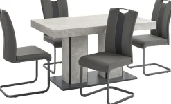HELA Essgruppe »ROSE« Set, 5 Stk. tlg. bestehend aus einem Tisch 140-180 cm und 4 Stühlen